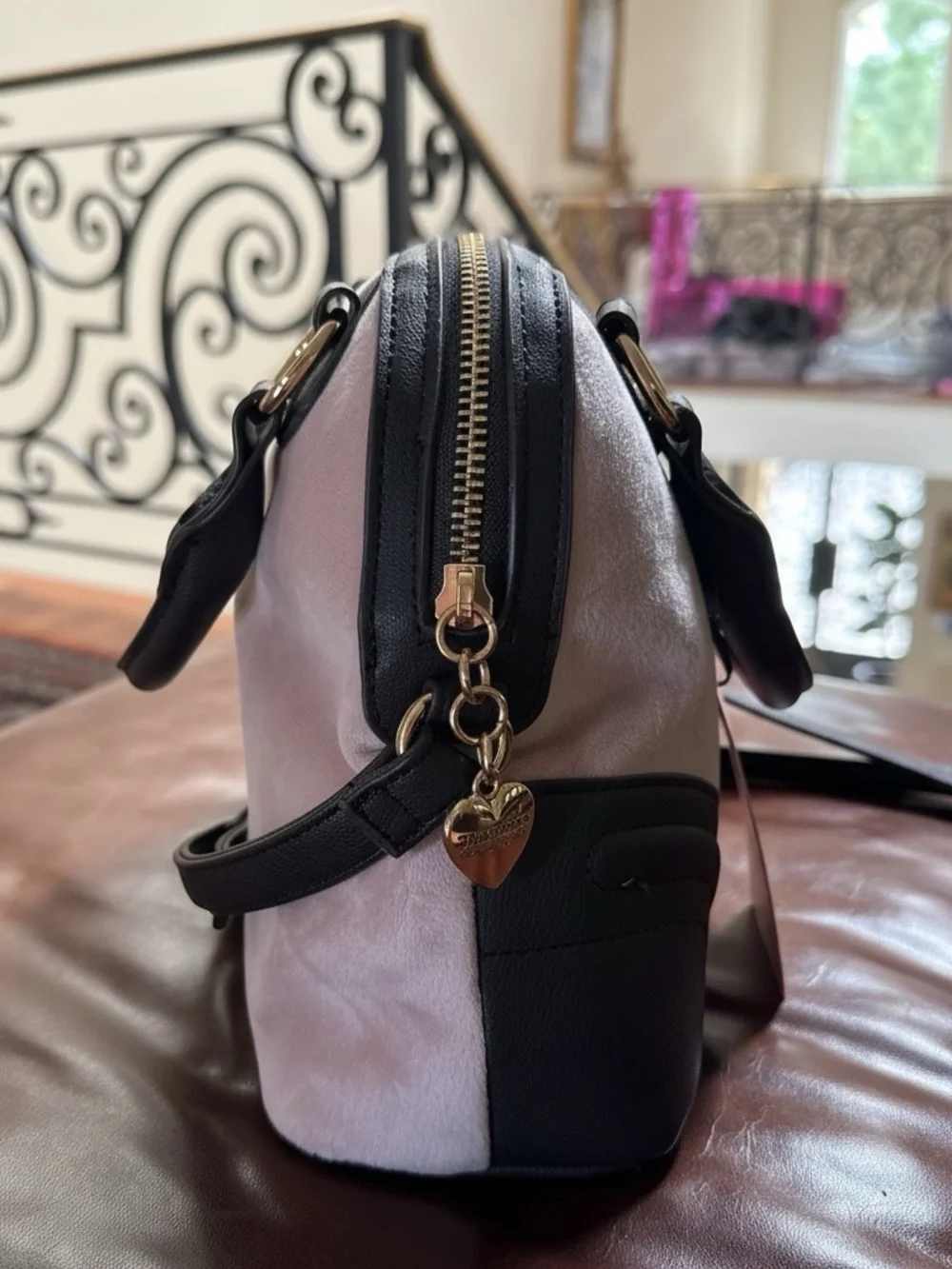 Juicy Couture Pastel Pink Brown Y2K Satchel Bag NEW